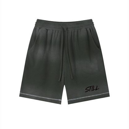 "After Everything" Waffle Raw Hem Shorts