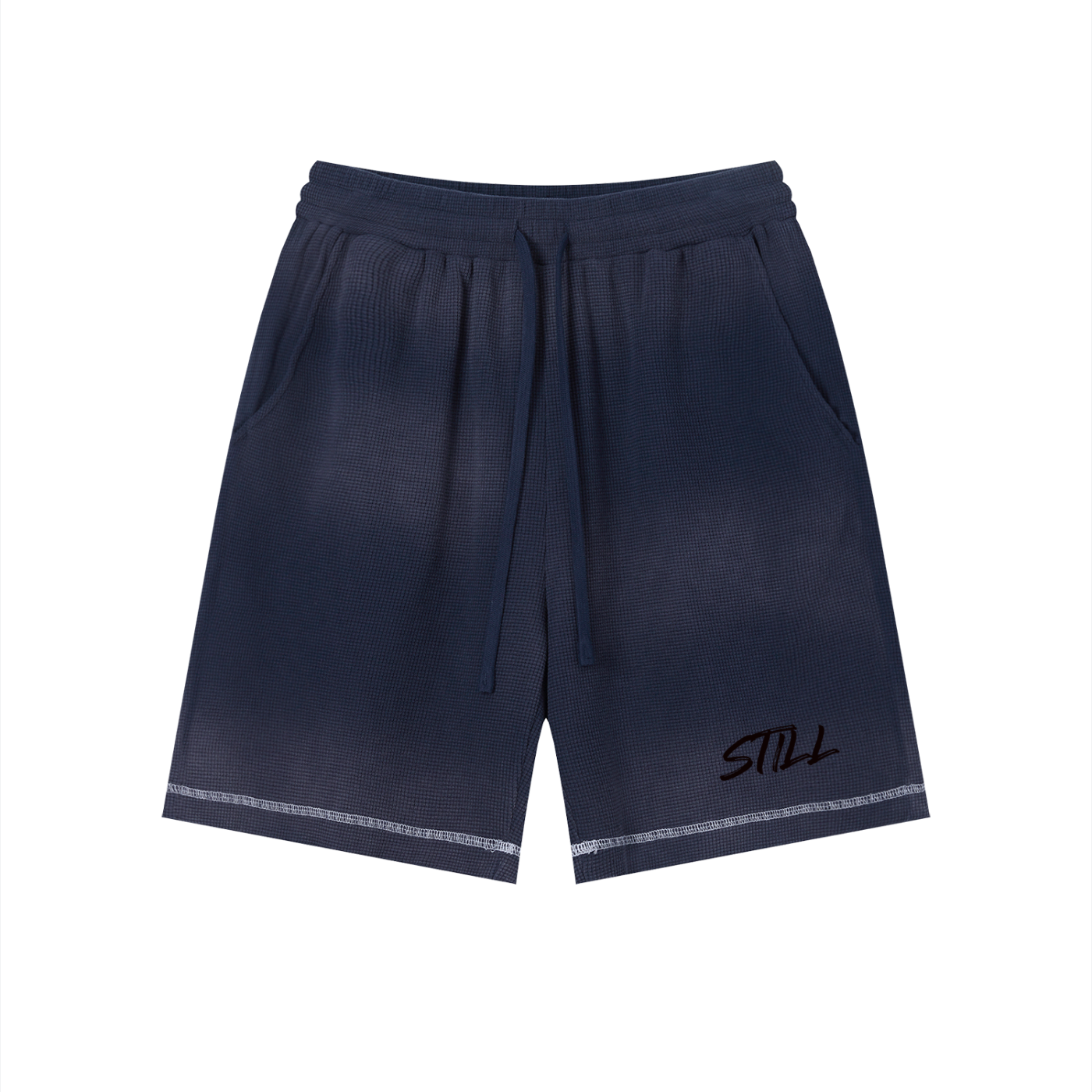 "After Everything" Waffle Raw Hem Shorts