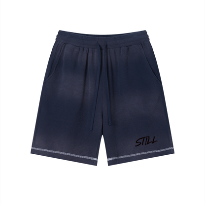 "After Everything" Waffle Raw Hem Shorts