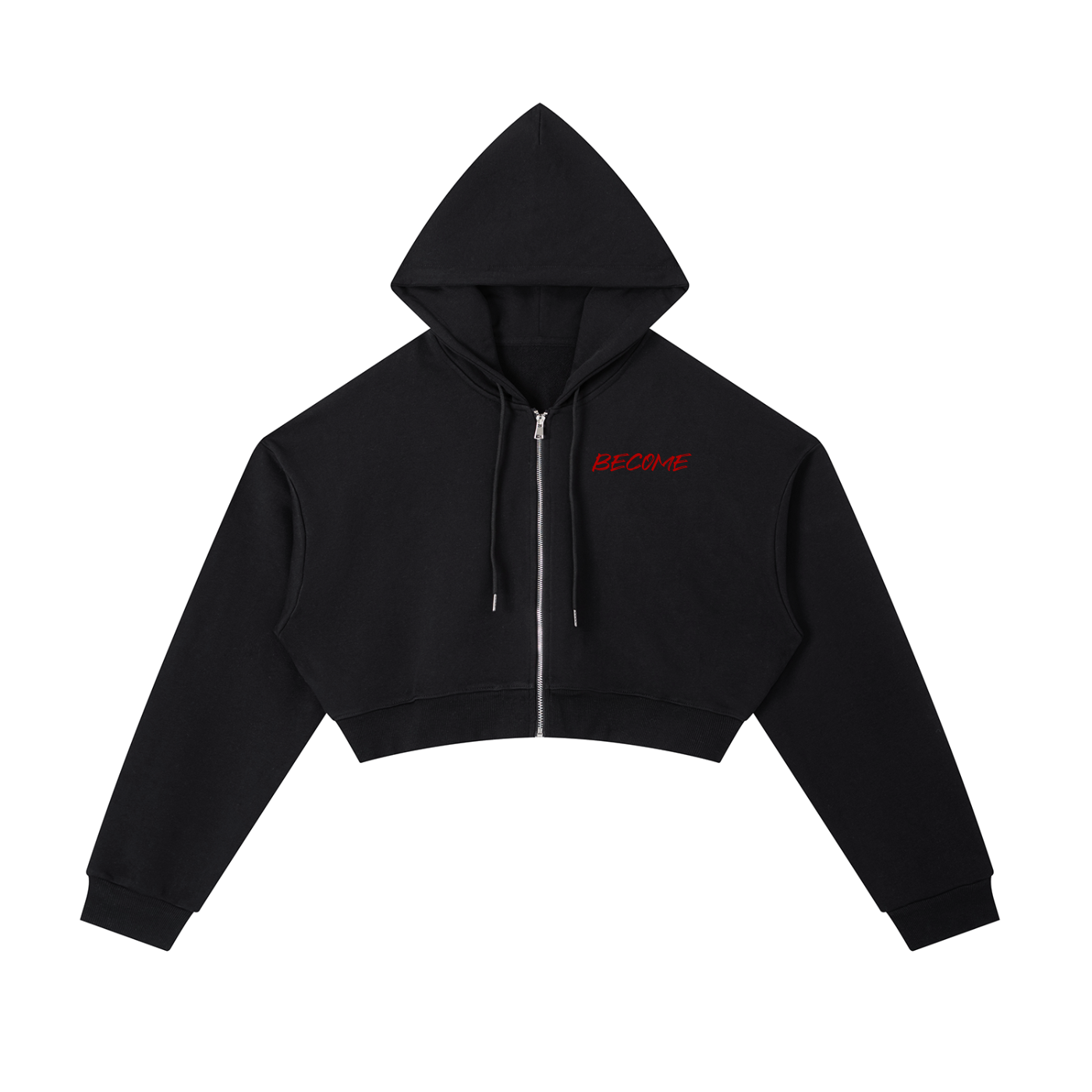"Become" IN Process Womens Crop-Hoodie