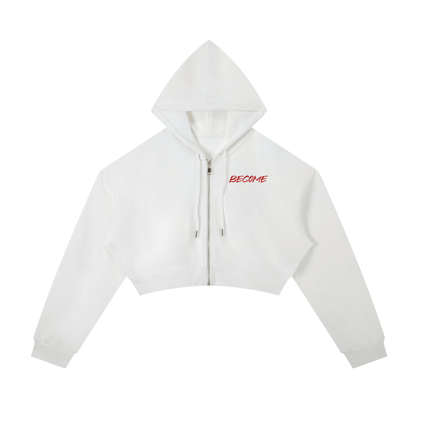 "Become" IN Process Womens Crop-Hoodie