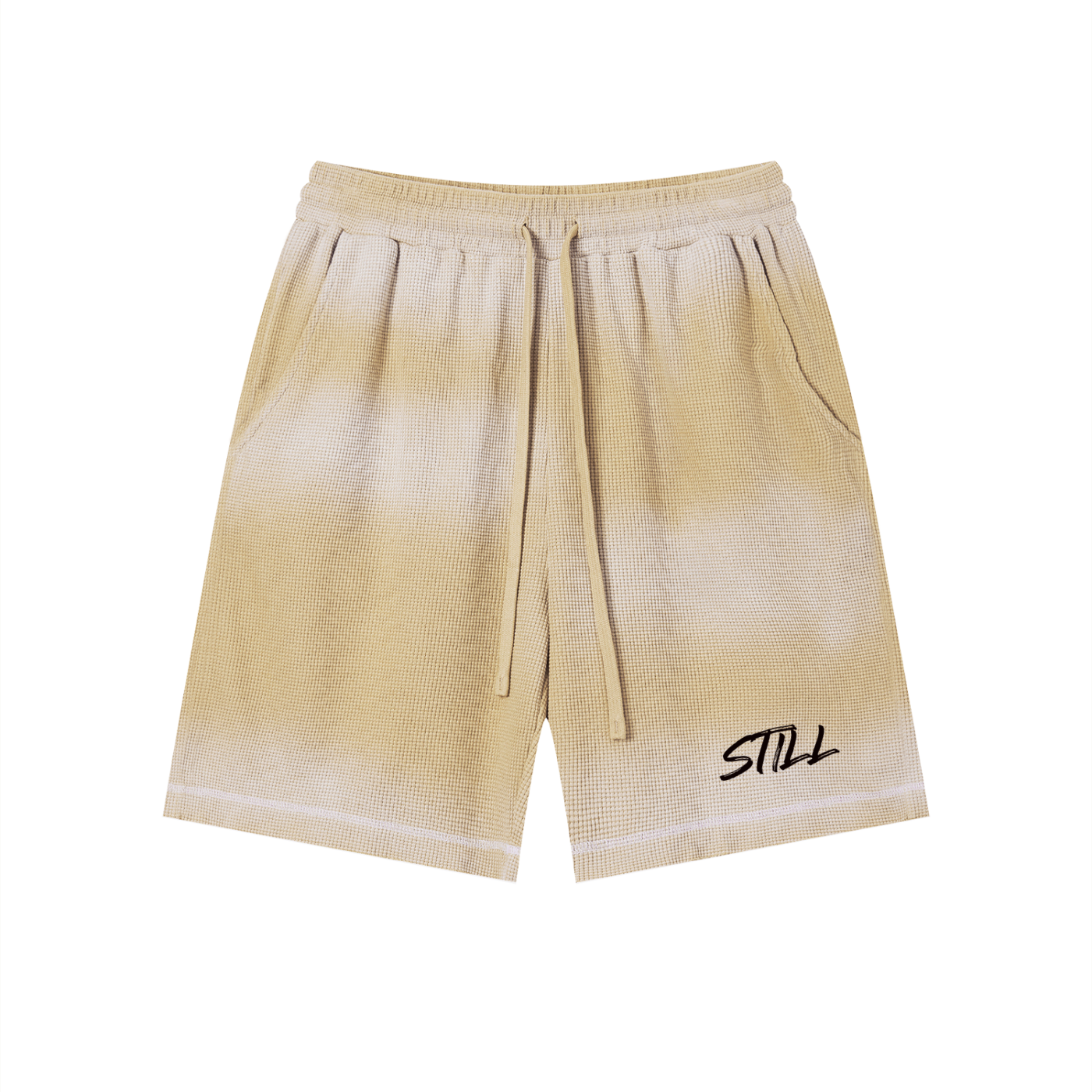 "After Everything" Waffle Raw Hem Shorts