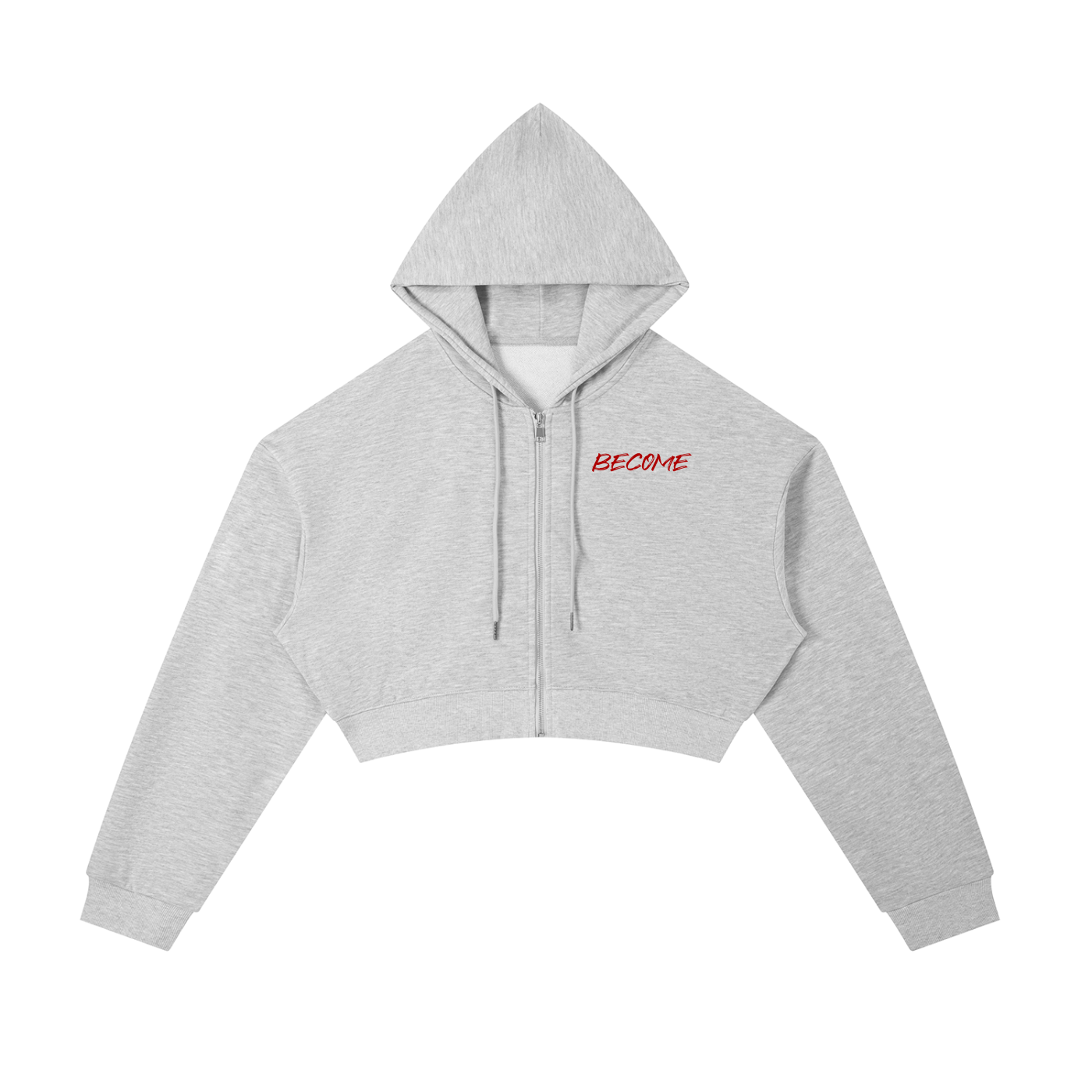 "Become" IN Process Womens Crop-Hoodie