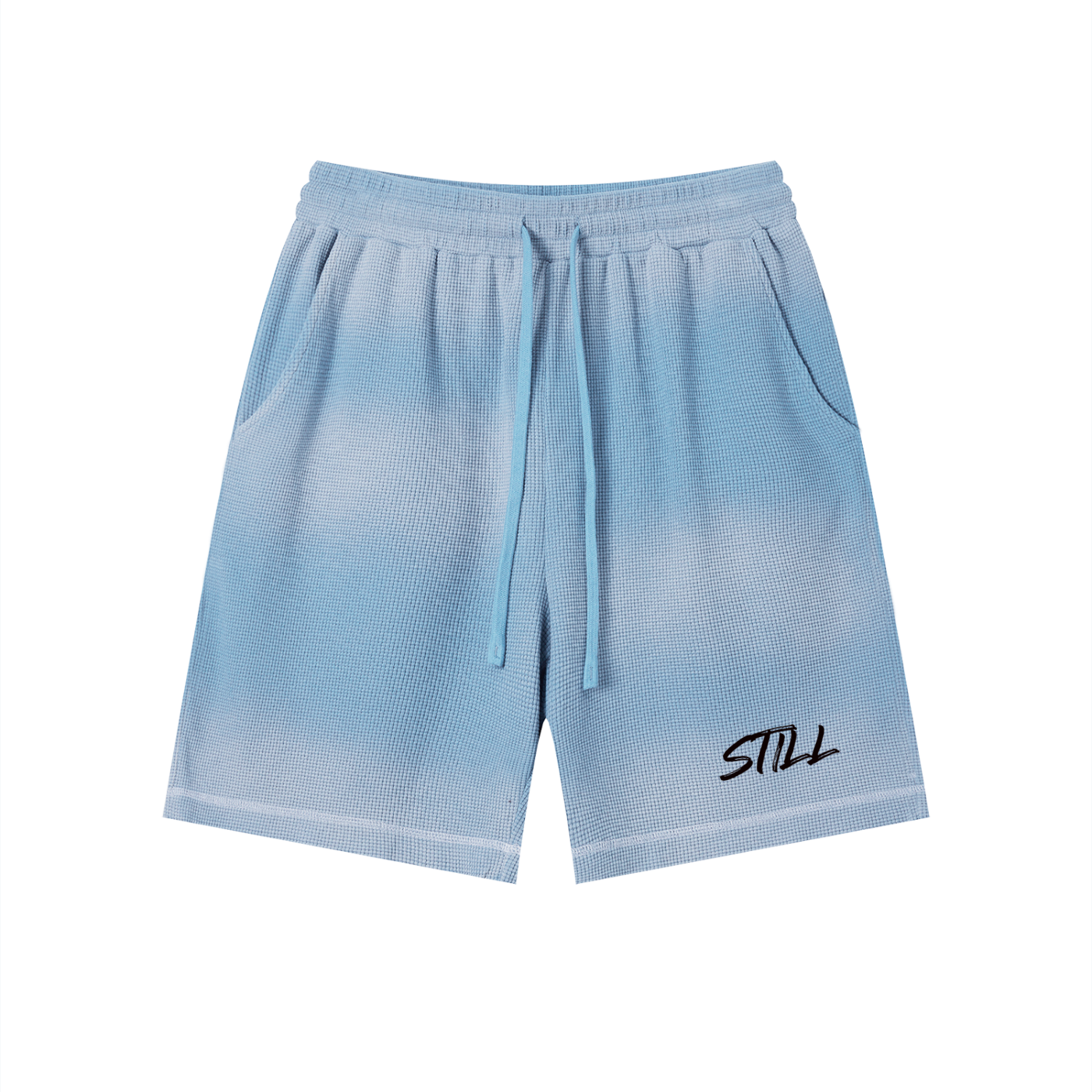 "After Everything" Waffle Raw Hem Shorts