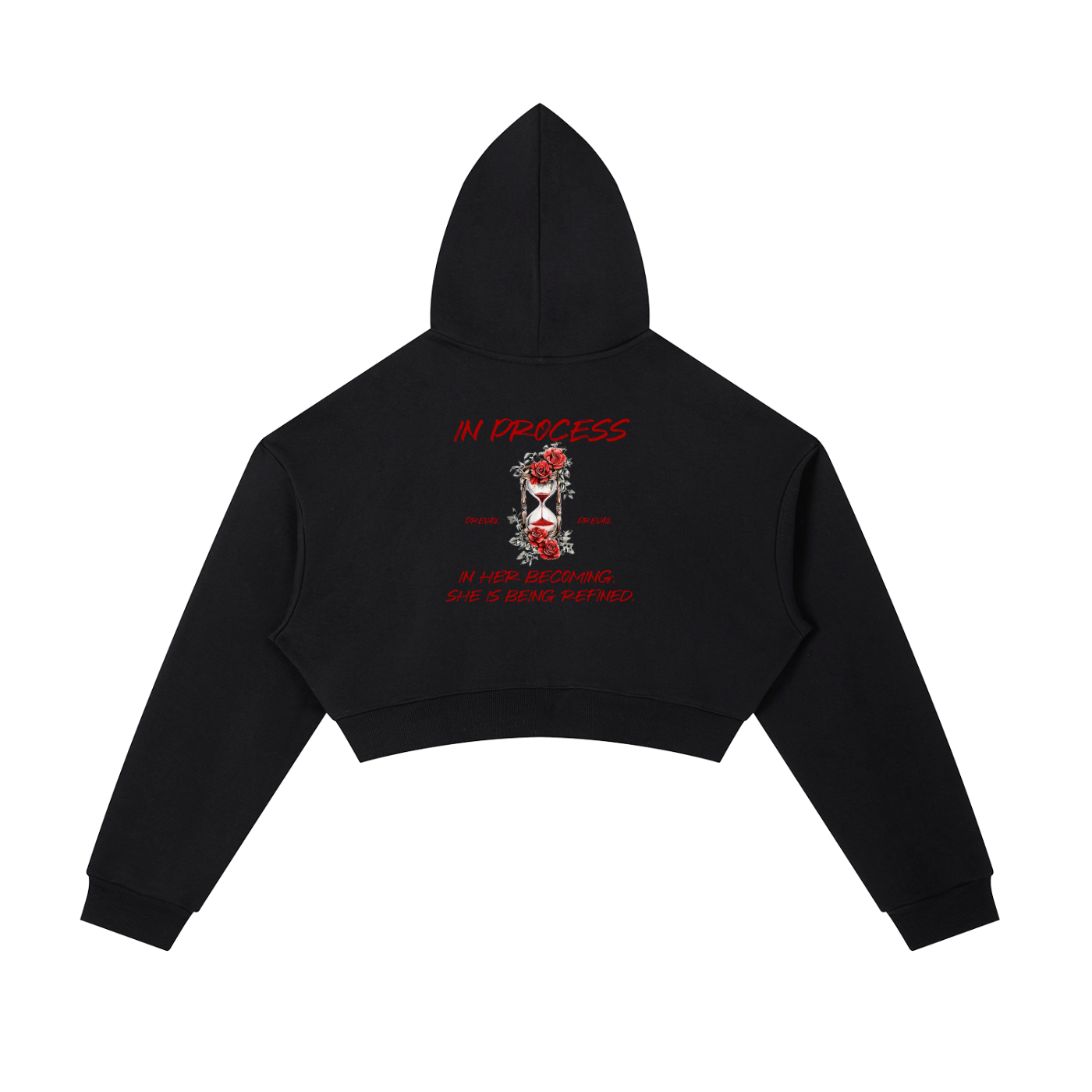 "Become" IN Process Womens Crop-Hoodie