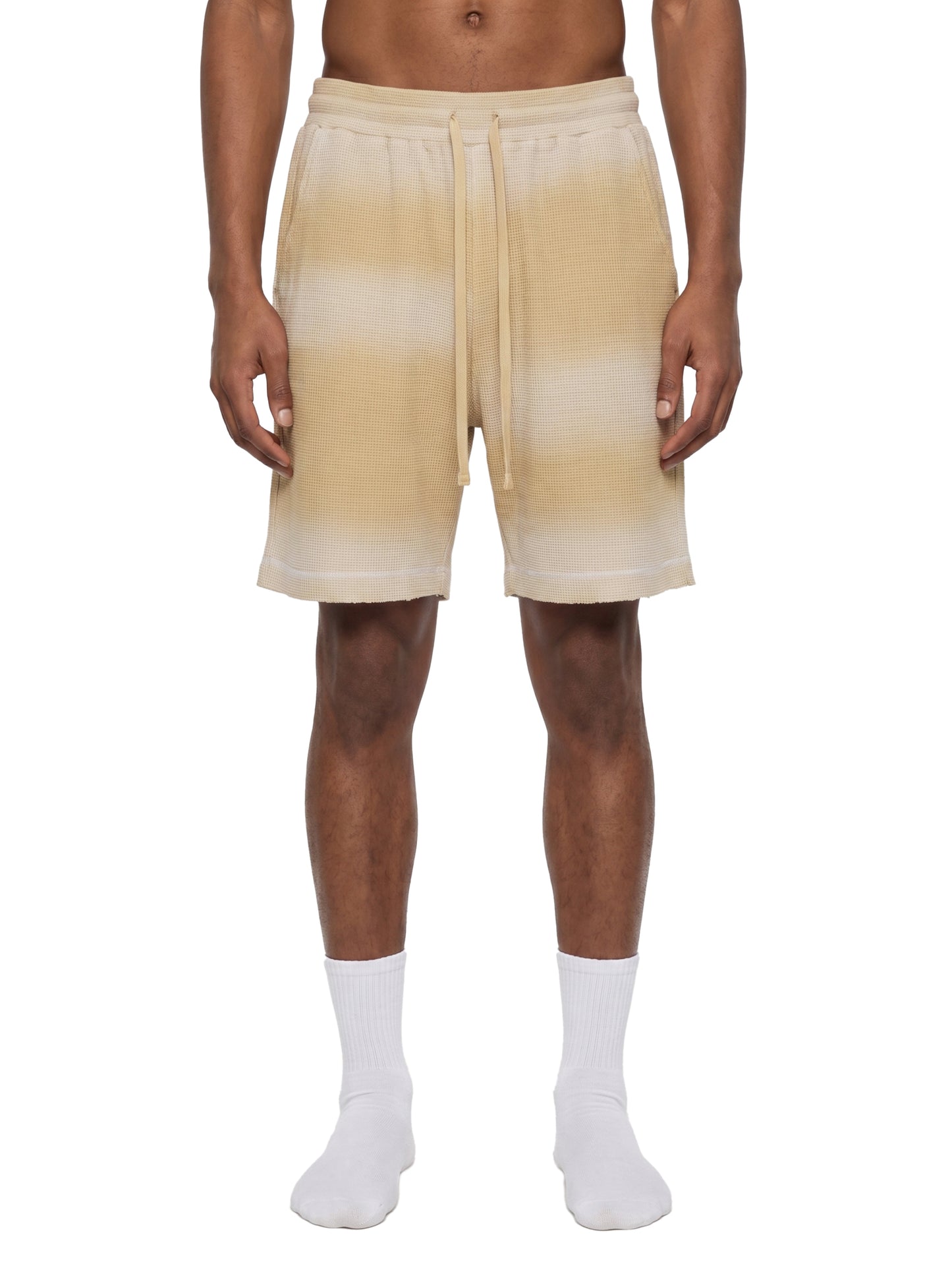 "After Everything" Waffle Raw Hem Shorts